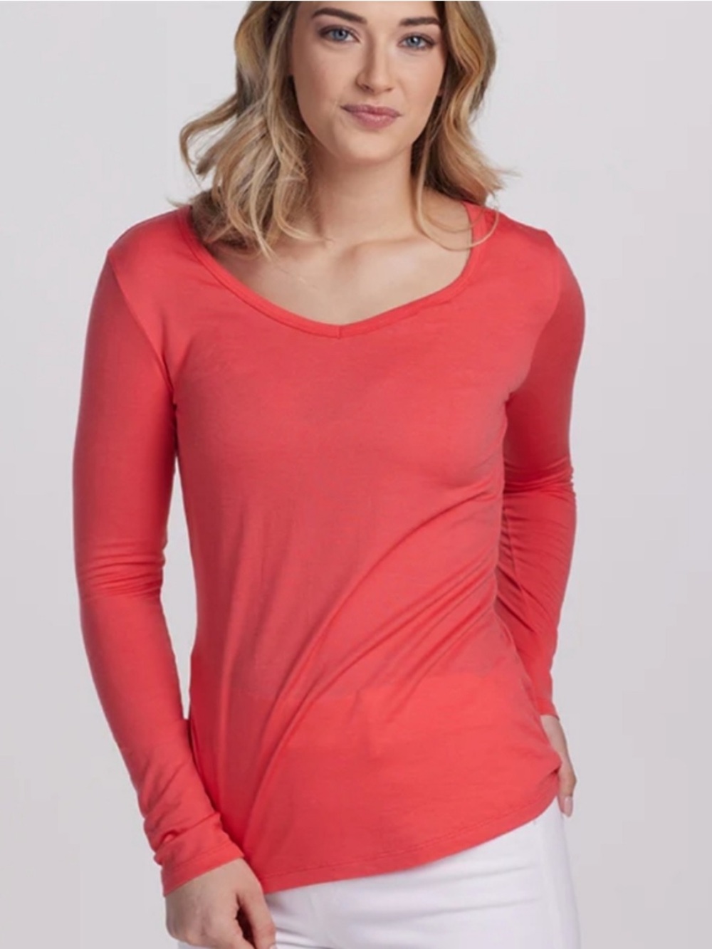 NWT WoolX Layla Merino Blend Long Sleeve V Neck, Citrus, Size XS